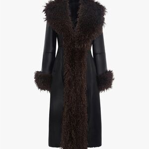 WeWoreWhat Black and Brown Teddy Jacket
